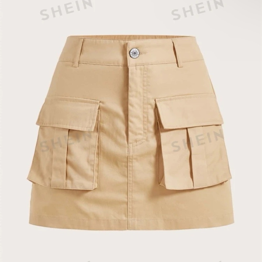Tan skirt from SHEIN
